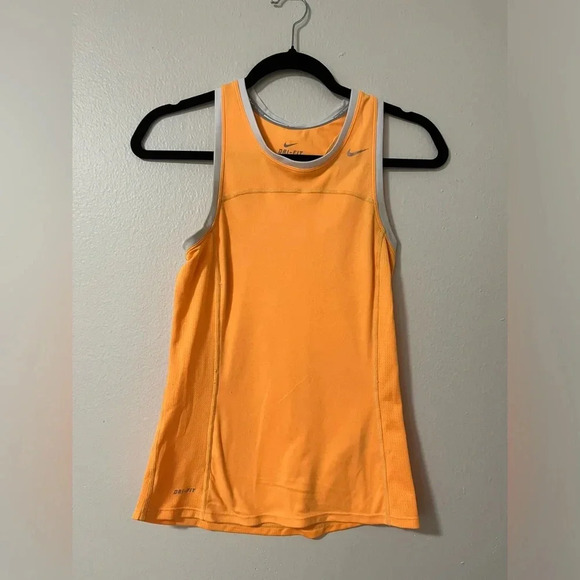 Nike Running Dry Fit Racerback tank top size XS lightweight orange - Picture 1 of 3
